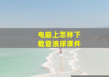 电脑上怎样下载音浪球课件