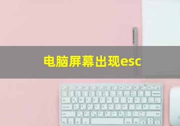 电脑屏幕出现esc