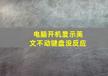 电脑开机显示英文不动键盘没反应