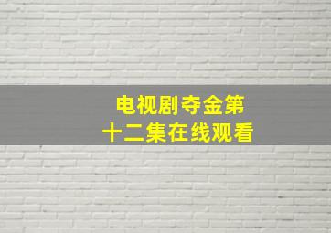 电视剧夺金第十二集在线观看