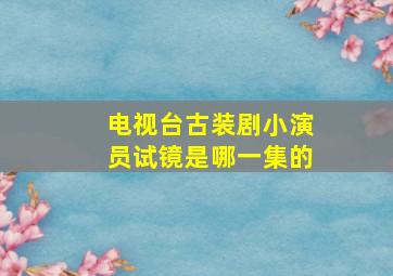 电视台古装剧小演员试镜是哪一集的