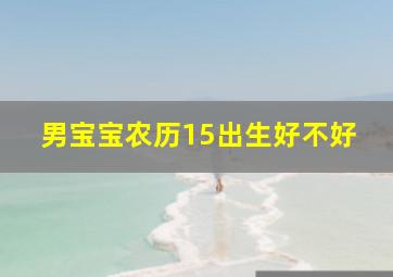 男宝宝农历15出生好不好