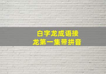 白字龙成语接龙第一集带拼音