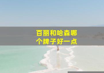 百丽和哈森哪个牌子好一点