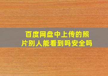 百度网盘中上传的照片别人能看到吗安全吗