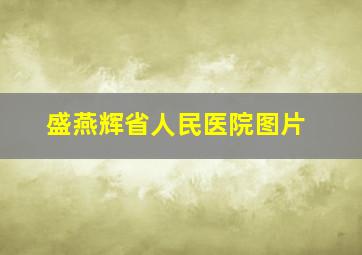 盛燕辉省人民医院图片