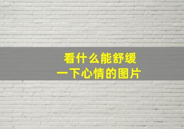 看什么能舒缓一下心情的图片