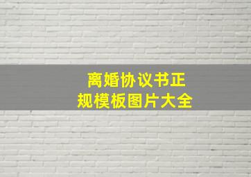 离婚协议书正规模板图片大全