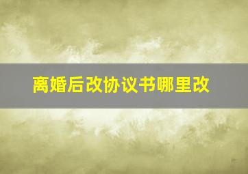 离婚后改协议书哪里改