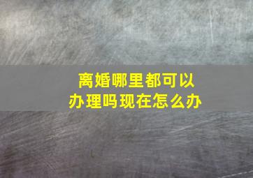 离婚哪里都可以办理吗现在怎么办