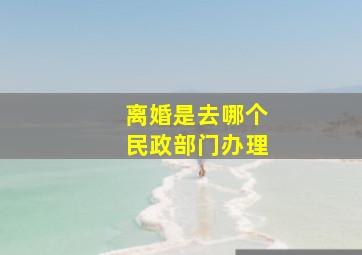 离婚是去哪个民政部门办理