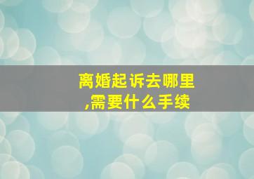 离婚起诉去哪里,需要什么手续