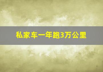 私家车一年跑3万公里