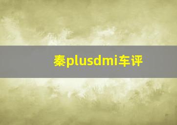 秦plusdmi车评