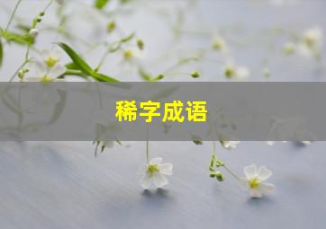 稀字成语