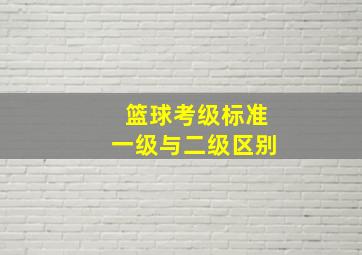 篮球考级标准一级与二级区别