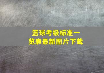 篮球考级标准一览表最新图片下载