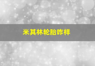 米其林轮胎咋样