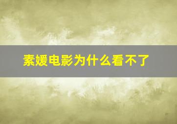 素媛电影为什么看不了