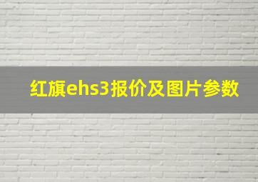 红旗ehs3报价及图片参数