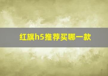 红旗h5推荐买哪一款