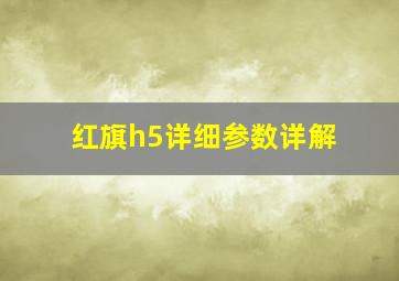 红旗h5详细参数详解