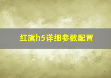 红旗h5详细参数配置