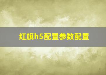 红旗h5配置参数配置