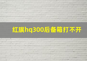 红旗hq300后备箱打不开