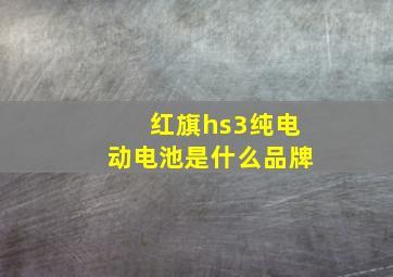 红旗hs3纯电动电池是什么品牌