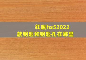 红旗hs52022款钥匙和钥匙孔在哪里