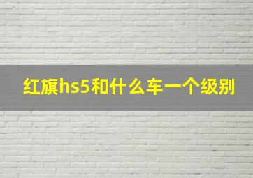 红旗hs5和什么车一个级别