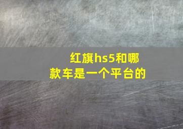 红旗hs5和哪款车是一个平台的