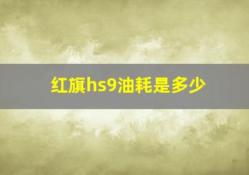 红旗hs9油耗是多少