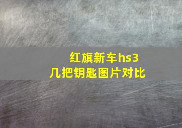 红旗新车hs3几把钥匙图片对比