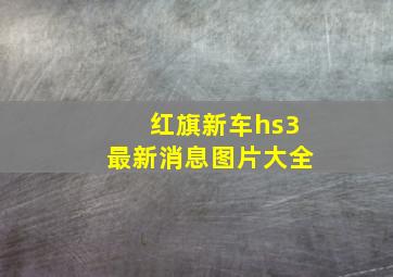 红旗新车hs3最新消息图片大全