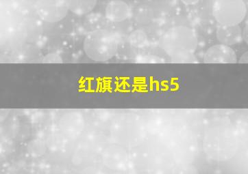 红旗还是hs5