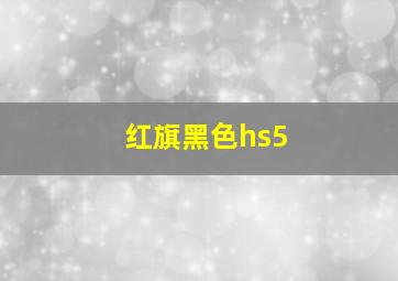 红旗黑色hs5