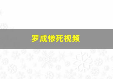 罗成惨死视频