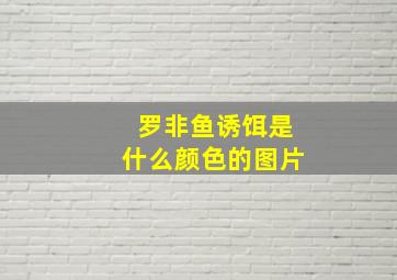 罗非鱼诱饵是什么颜色的图片