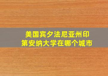 美国宾夕法尼亚州印第安纳大学在哪个城市