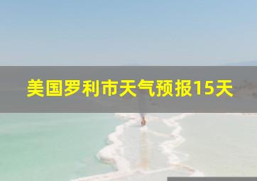 美国罗利市天气预报15天