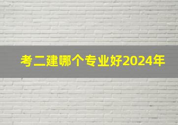 考二建哪个专业好2024年