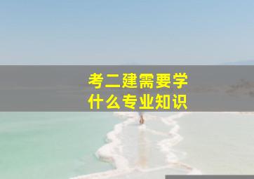 考二建需要学什么专业知识