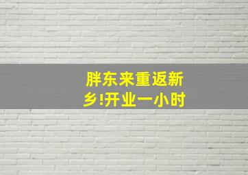 胖东来重返新乡!开业一小时