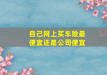 自己网上买车险最便宜还是公司便宜