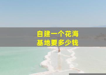 自建一个花海基地要多少钱