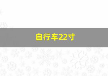 自行车22寸