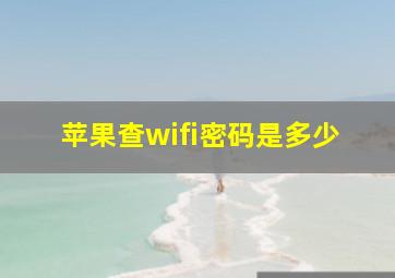 苹果查wifi密码是多少