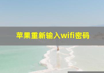 苹果重新输入wifi密码